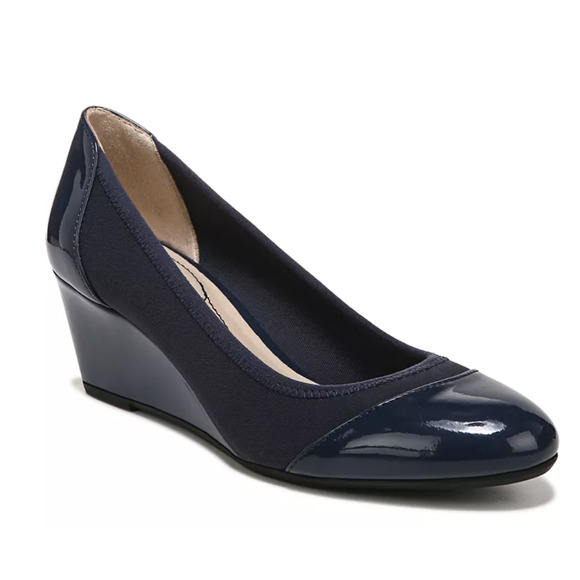 LifeStride Juliana Stretch Wedge Pumps in Navy Size 9.5 M New‎ Retail Price $70 - Picture 1 of 10